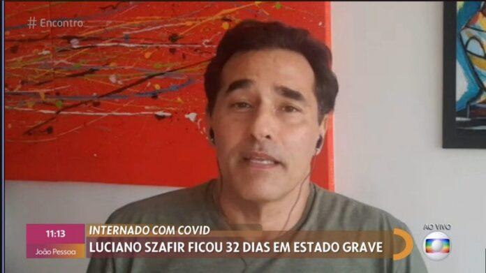 Luciano Szafir conta do medo da morte durante a internação por Covid-19 — Foto: TV Globo