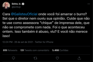 Britto Jr. manda recado para Adriane Galisteu!