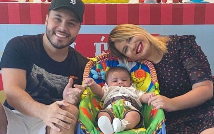 Murilo Huff, Marília Mendonça e Léo, filho do casal