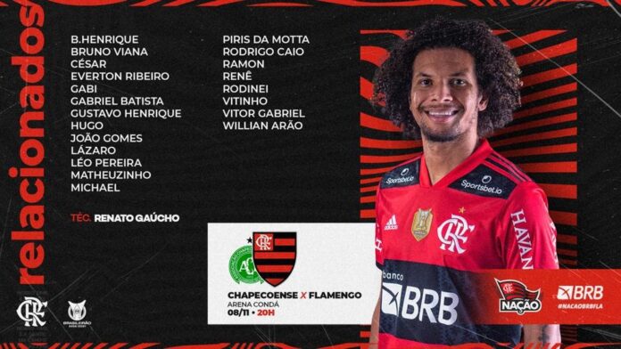 O Flamengo enfrentará a Chapecoense